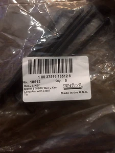 EKLIND TOOL 18512 BALL-HEX-L KEY - STUBBY6MM 5 PK NEW - Picture 1 of 1