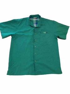 Fur A R Men’s Short Sleeve Green 100% Polyester Shirt 2XL - Picture 1 of 6