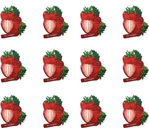 Deodorante per auto Air Jungles profumo di fragola da appendere 12 pezzi - Foto 1 di 7