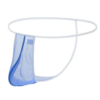 ZONBAILON Men's Underwear Sexy See-through Mesh U-convex Large Bag Thong T-pants - Image 1 of 4