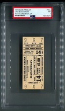 PSA Ticket Concert 1972 Elvis Presley Long Beach Arena Nov.14 Full NRMT 7