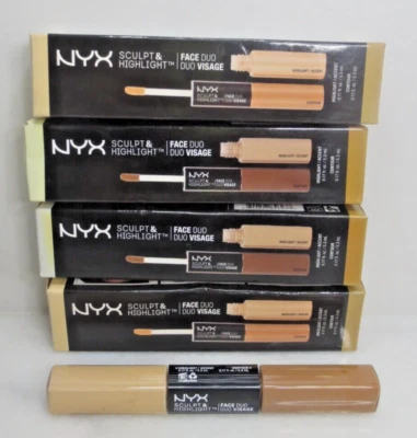 NYX PROFESSIONAL MAKEUP SCULPT & HIGHLIGHT FACE DUO SHFD 02 ALMOND LIGHT - 4 PCS - Image 1 of 3