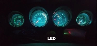 1969-1970 Ford Mustang Gauge Instrument Cluster - LED bulb upgrade! 69-70 - Image 1 of 3