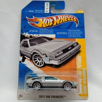 NEW Hotwheels 2011 HW Premiere 18/50 Back To The Future Time Machine 18/244 - Image 1 of 3