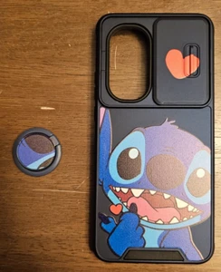Motorola Moto Edge 2022 Phone Case Camera Cover Ring Holder Lilo & Stitch - Photo 1 sur 3