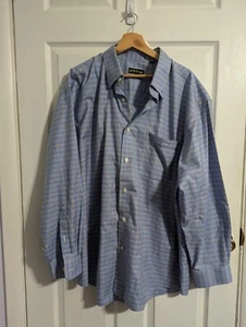Orvis Mens Shirt Size XXL Blue Long Sleeve Button Down Check Plaid Top - Picture 1 of 4