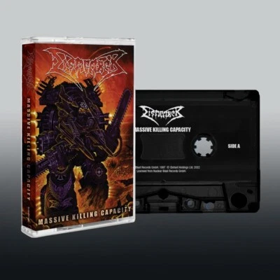 DISMEMBER MASSIVE KILLING CAPACITY MUSIC CASSETTE MINT SEALED BACK ON BLACK ROCK - Image 1 of 2