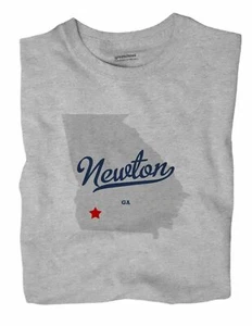 Newton Georgia GA T-Shirt MAP - Picture 1 of 6