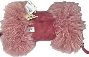 UGG Australia Suede Leather Shearling Sherpa Lammfell Hand Muff Caroling - Bild 1 von 11