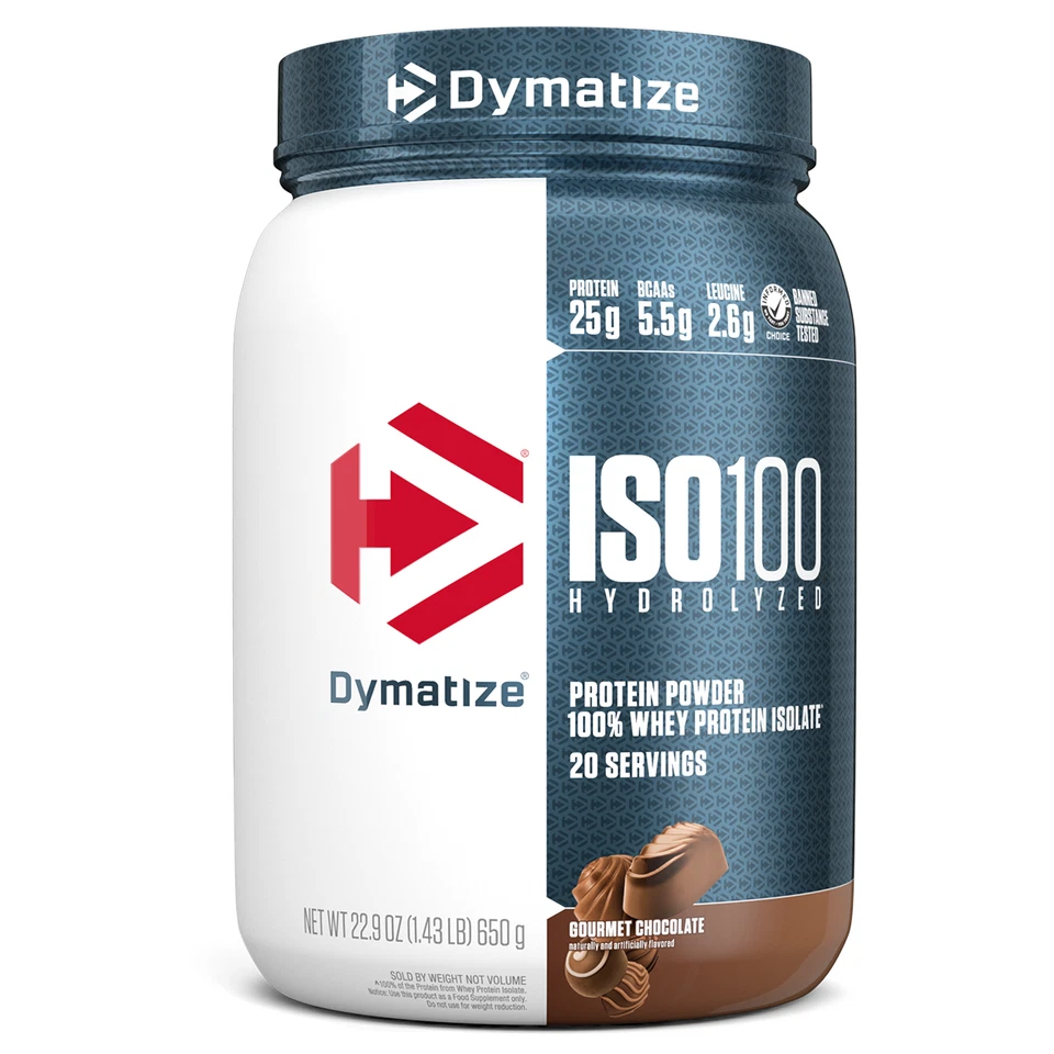Dymatize Iso 100 Hydrolyzed Whey Protein Isolate Gourmet Chocolate 20 srv Sample