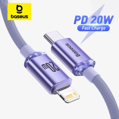 Baseus PD USB-C To iPhone 20W USB C Fast Charging Cable For iPhone 14 13 12 11 X - Image 1 of 4