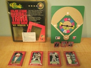 1991 Classic Baseball Series 2 Trivia Board Game Near Complete Set