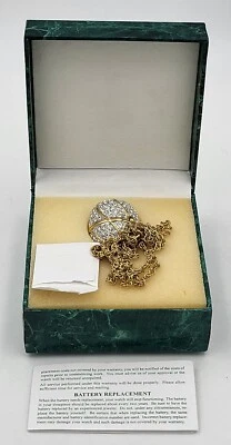 Coleção Suzanne Somers relógio pingente colar de ovos de strass com estojo - Imagem 1 de 4