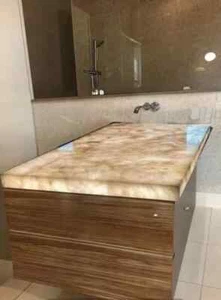 White Quartz Agate Stone Kitchen Counter Slab Top, Agate Quartz Home Decor - Picture 1 of 3