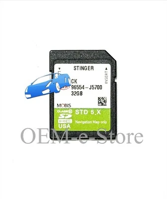 2018 Stinger GT GT1 GT2 Navigation Memory SD CARD DATA U.S Map OEM 96554-J5700 - Image 1 of 3