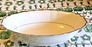 SILVER SONATA by HARMONY HOUSE FINE CHINA, JAPAN ~ 10" Oval Vegetable Bowl - Picture 1 of 8