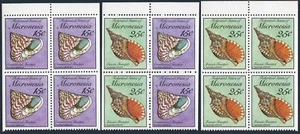 Micronesia 85a,88a,88b blocks/4,MNH.Michel 144D,146D,144/146D. Shells 1989. - Picture 1 of 1