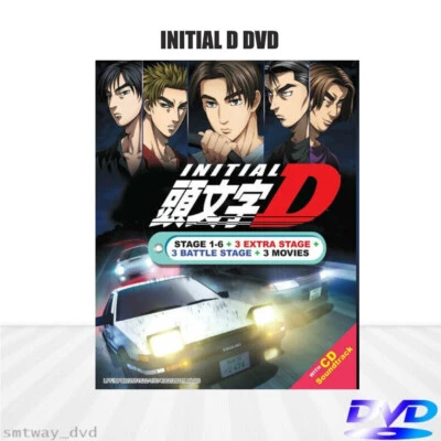 DVD Anime INITIAL D COMPLETE Stage 1-6 +3 Movie +3 Extra Stage +3 Battle +CD OST - Image 1 of 4