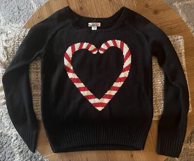 Suéter negro bastón de caramelo Route 66 para mujer talla pequeña Foto 1 de 3