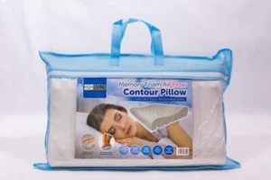 Pillow Memory Foam Neck Sleeping Gel Cooling Shredded Bed Back Air Flow Relief - Picture 1 of 11