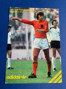 WILLEM VAN HANEGEM Niederlande Vize-WM 1974 signed Adidas-Autogrammkarte 10x15 - Picture 1 of 1