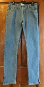 HAMNETT STRAIGHT LEG BLUE JEANS SIZE 12 (30) ZIP ANKLE - Picture 1 of 6