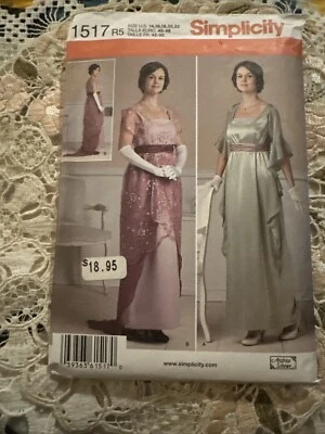 Simplicity 1517 R5 Misses’ Costume Downton Abby Edwardian Titanic Sewing Pattern - Image 1 of 4