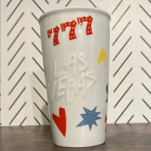 Starbucks Coffee Las Vegas Ceramic Double Wall 777 Tumbler Only Travel Mug 10 oz - Picture 1 of 6