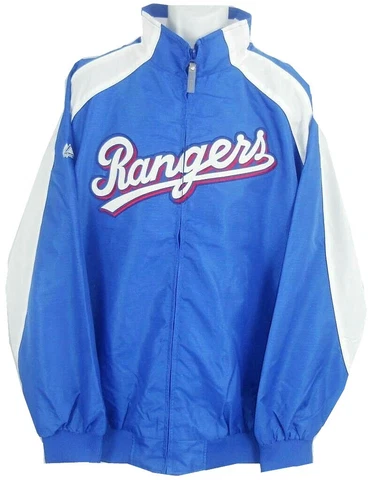 Texas Rangers MLB Majestic Mens Full Zip Blue Jacket Big & Tall Size 3XL Cover