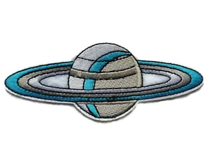 Saturn Planet with Rings Iron On Patch 4.5 Inches - Picture 1 of 1