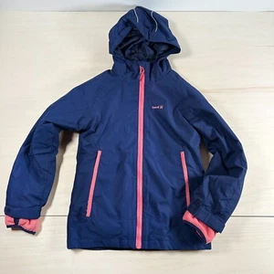 Kamik Girls Ski Removable Fleece Lined Jacket Hooded Size 140/10 Peach Blue - Picture 1 of 8