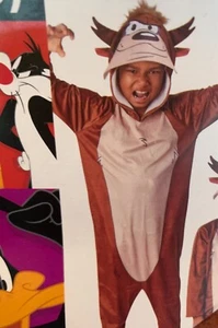 Disfraz Looney Tunes Niños TAZ Halloween Diablo de Tasmania S M L 8 10 12 Purim NUEVO - Imagen 1 de 2