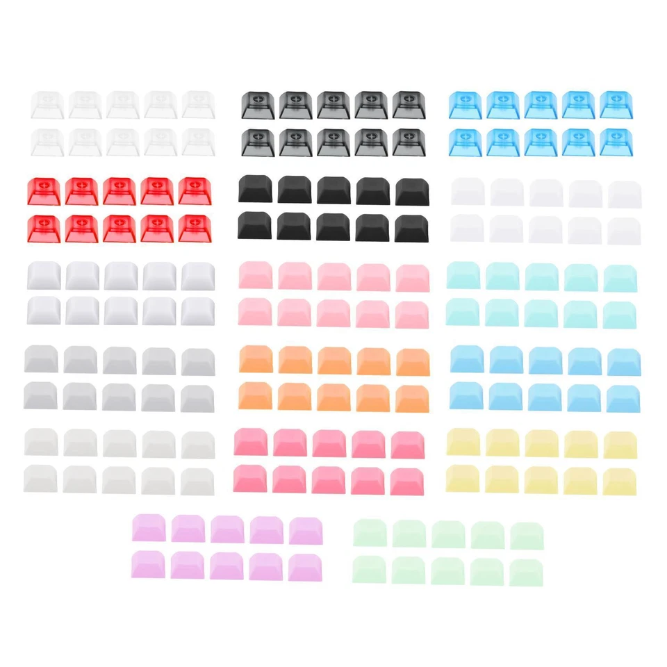 10 Pieces Transparent Keycaps Matte Backlit DIY Customized Good Fatigue - Image 1 of 1