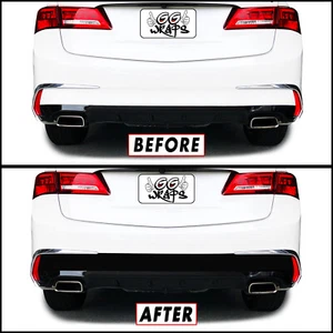 Blackout Overlay for 2018-20 Acura TLX Rear Bumper Diffuser Accent - Picture 1 of 3
