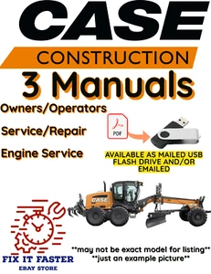 CASE 865B MOTOR GRADER MANUAL OPERATORS SERVICE REPAIR SHOP ENGINE OWNER PDF USB - Picture 1 of 4