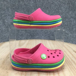 Crocs Iconic Comfort Shoes Children 8 Clog Pink Slip On Closed Toe Comfort Flats - Picture 1 of 19