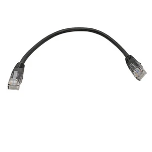 25cm RJ45 Éthernet Internet Câble Lan Cat5E-CCA Noir Réseau UTP Patch 26AWG - Photo 1/10
