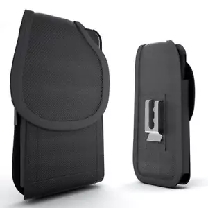 For OnePlus 7 Pro Case Cover Belt Clip Holster Rugged Nylon Vertical Pouch Black - Picture 1 of 8