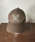 Vortex Optics Trucker Hat Logo Embroidered Mesh Snapback Gray Brown Adjustable