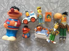 Lot of 9 Vintage Ernie & Bert Sesame Street Kids Toys Jim Henson The Muppets