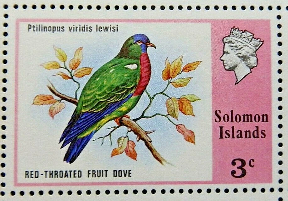 Islas Salomón 1976 SG307 3c. PÁJAROS - PALOMA DE FRUTA ROJA - MNH Foto 1 de 1