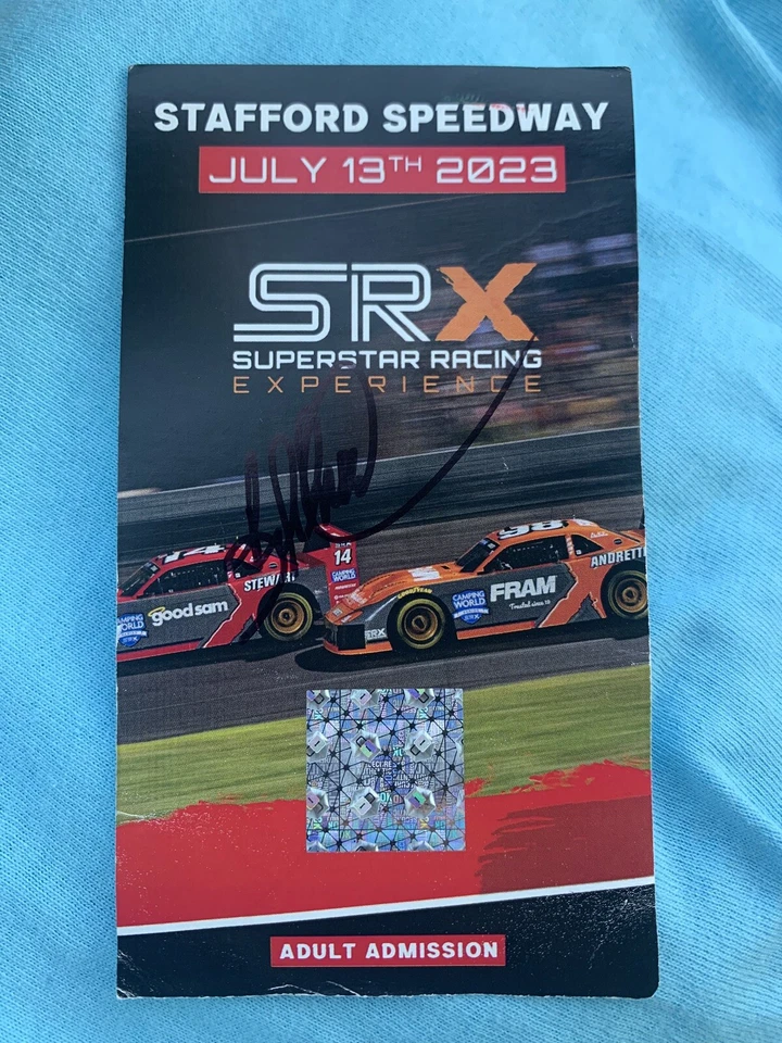 Ken Schrader autographed SRX race ticket/Stafford Speedway  - Image 1 of 1