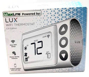 LUX CS1-WH1-004 Smart Programmable Wi-Fi Thermostat - White - Picture 1 of 3