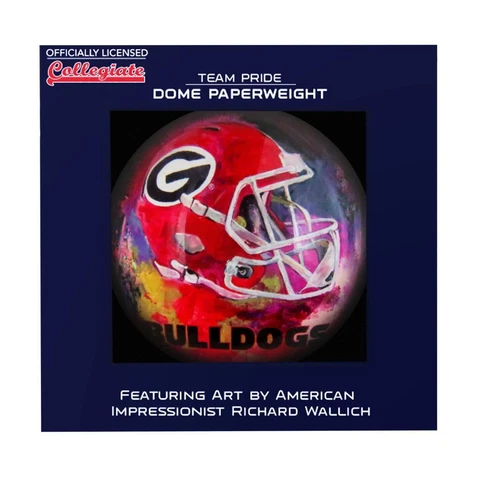 Georgia Bulldogs Glass Domed Paperweight [NEW] NCAA Desk Office Paper Weight Cover