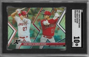 2023 Topps Xpectations Shohei Ohtani Mike Trout #57 Iridiscente #d/49 SGC 10 gemas - Imagen 1 de 2
