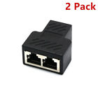 2* RJ45 Splitter Adapter 1 to 2 Ways Dual Female Port CAT5/CAT 6 LAN Ethernet