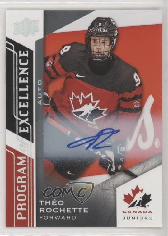 2020-21 Team Canada Juniors Program of Excellence Autos Theo Rochette #143 Auto - Image 1 of 2