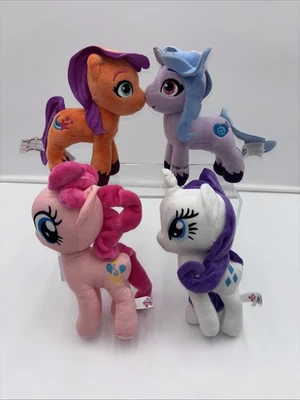 My Little Pony 小号 6.5 英寸毛绒 4 件装 - Izzy Moonbow Sunny Pinky Pie 罕见 — 第 1/4 张图片