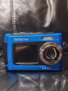 Vivitar F526 Digital Camera Water Proof Dual LCD VIVICam 14MP Blue - Picture 1 of 5