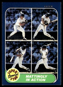 1986 Fleer Don Mattingly New York Yankees #627 - Picture 1 of 2